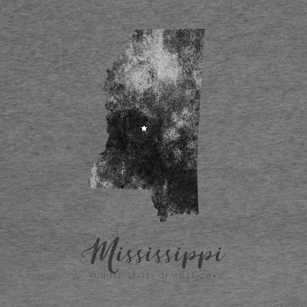 Mississippi state map by StudioGrafiikka